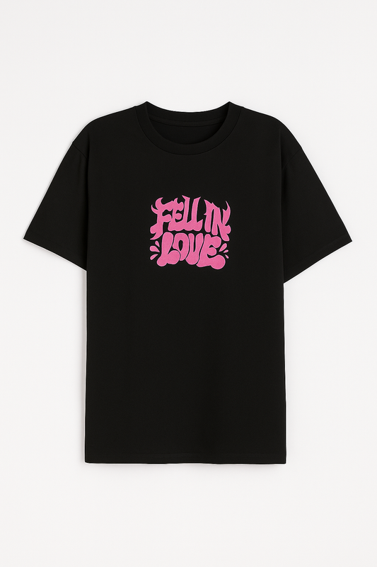 BLACK FELLIN LOVE TSHIRT