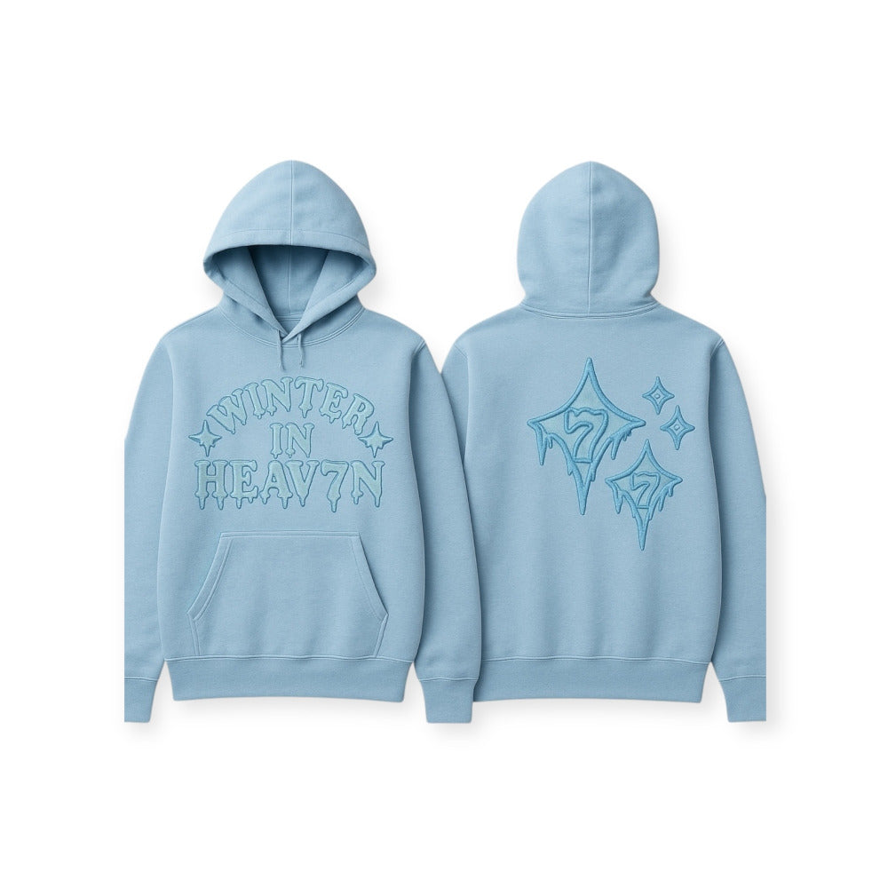 Winter in Heaven Powder Blue Hoodie